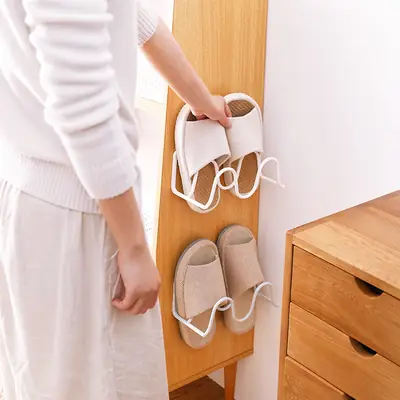 Wall-Mounted Shoe Rack for Bathroom Storage