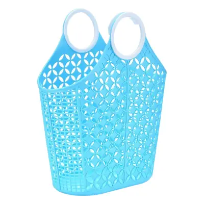 Portable Bath Basket Green Rattan Plastic Storage Frame