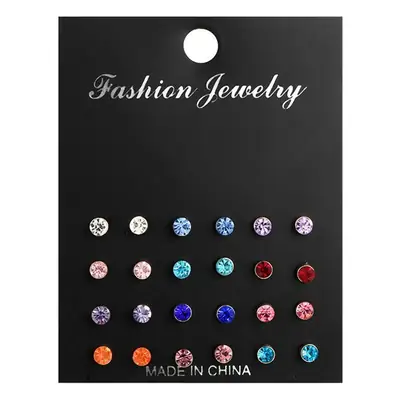 Cross-Border 20 Pairs Earrings Set Pearl Diamond Earrings