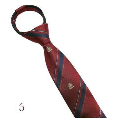 Maroon Striped Japanese Style Tie for Girls Kids