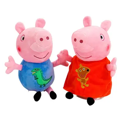Authentic Peppa Pig Stuffed Toy Doll Family of Four Toddlers George Doll Rag Doll Pig Grandpa Grandma