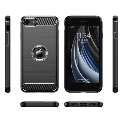 Apple iPhone Se2/Se3 Protective Case Brushed Carbon Fiber