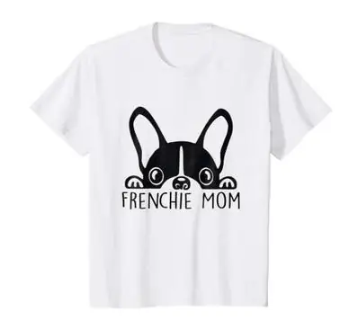 Frenchie Mom T-Shirt White Short Sleeve