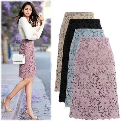Lace Embroidered Hip Skirt for Women Summer