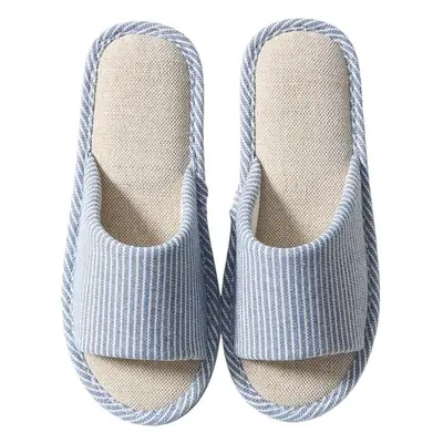 Spring and summer cotton and linen slippers men's home four seasons indoor non-slip simple couple autumn and winter cotton linen linen slippers women