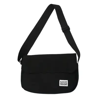 Black Japanese-Style Small Crossbody Bag for Men Women