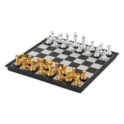 Portable Folding students children teaching magnetic chess fun toys outdoor game chess logo chess