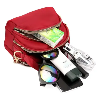 Red Korean Style Women's Canvas Shoulder Bag