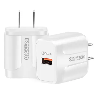 3A QC3.0 Charging Head White Single Fast Charge