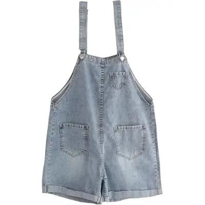 Women Denim Overalls Summer Loose Western Style