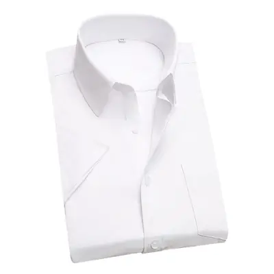 Men's Light Blue Long Sleeve Business Shirt Loose Fitting