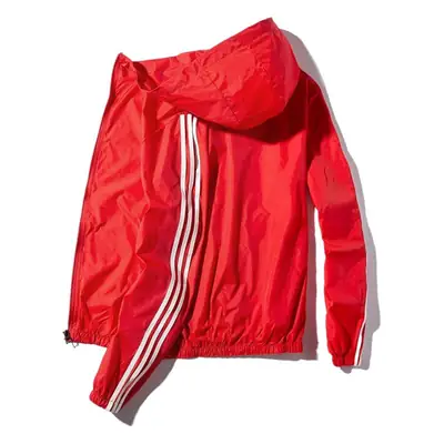 Black 3-Strip Track Jacket for Men Women Summer Wear