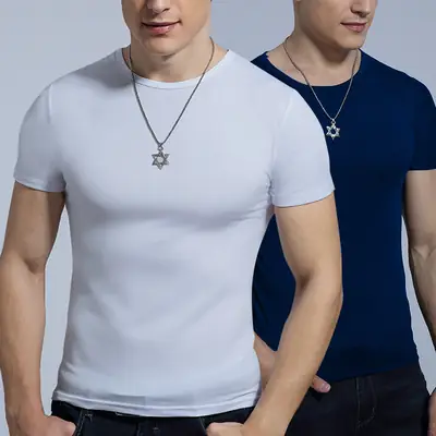 Men's Maroon Short Sleeve T-Shirt 2020 Summer