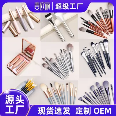 Blending Makeup Brush Set for Foundation, Eye Shadow, Lipstick & Eyebrows