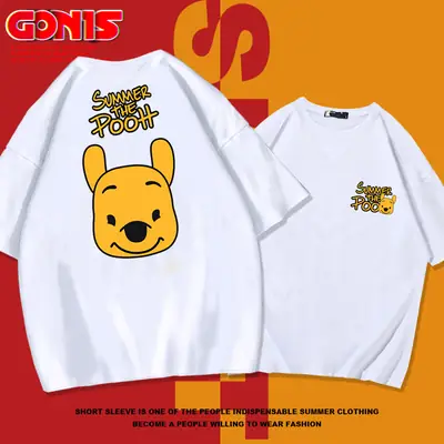 Winnie the Pooh Summer T-Shirt Red Loose Fit