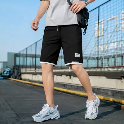 Men's 2025 Ripped Black Casual Shorts