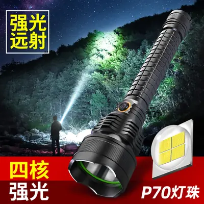Portable USB Rechargeable Flashlight with LED Light