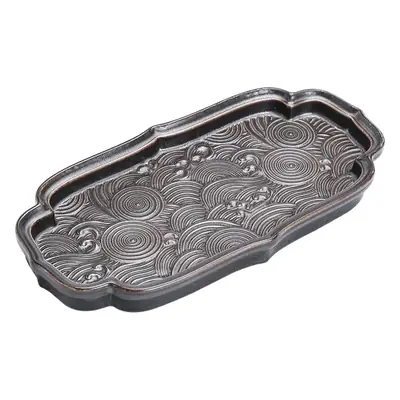 Large Embossed Ceramic Fruit Plate for Tea & Desserts