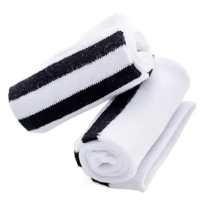 White Striped Mid-Calf Socks College Style Medium Small