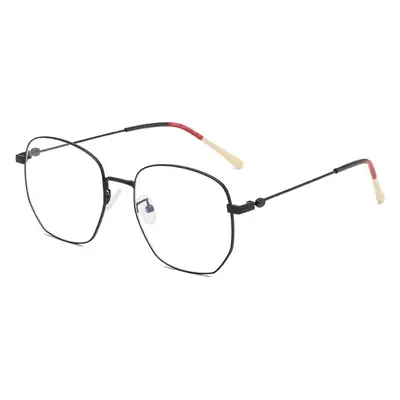 Anti-Blue Light Metal Glasses Frame Polygonal Mirror