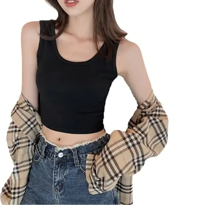 Women's Knitted Summer T-Shirt with Short Suspenders