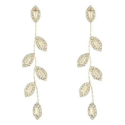 925 Silver Needle Earrings with Micro Diamond & Long Tassel Design