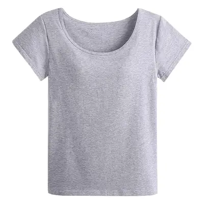 40-Count Pure Cotton T-Shirt Grey Slim Fit Yoga Short Sleeve