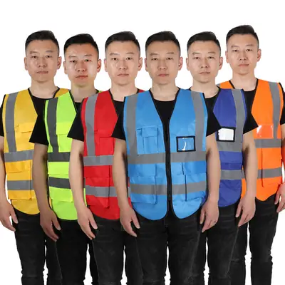 Factory Direct High Visibility Traffic Safety Vests with Multi-Pockets