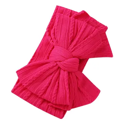 Purple Elastic Baby Headband with Bow Design