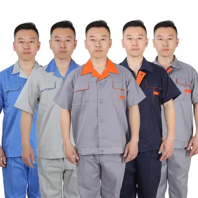 Factory Direct Grey Short Sleeve Labor Protection Overalls