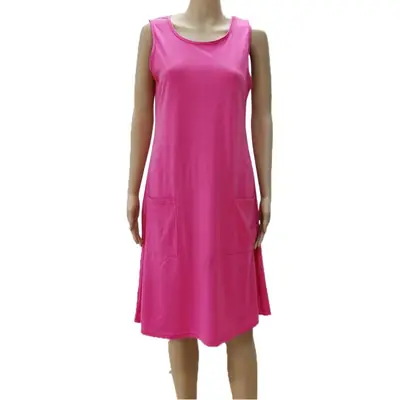Women Summer Sleeveless Beach Vest Black Mid Length