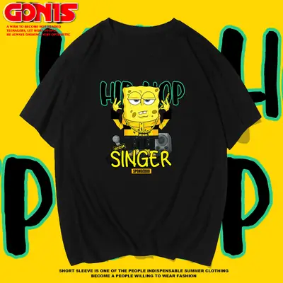 Sponge Baby T-Shirt Yellow Cartoon Short Sleeve Summer