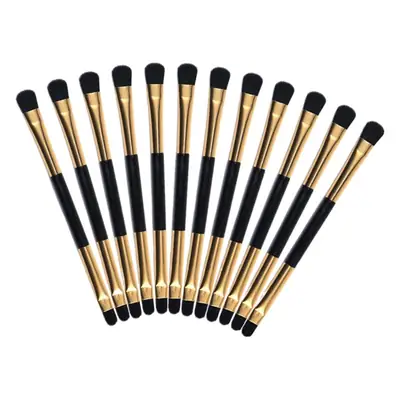 Light Bright Gold Eyebrow Brush with Black Handle