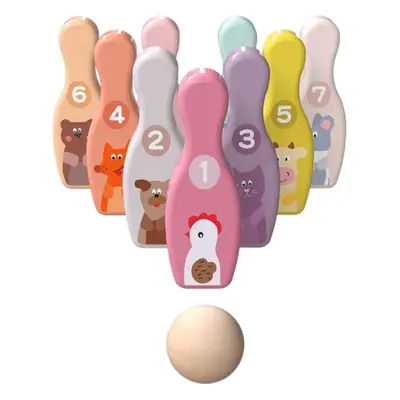 Kids Bowling Toy Set with Digital Animal Design