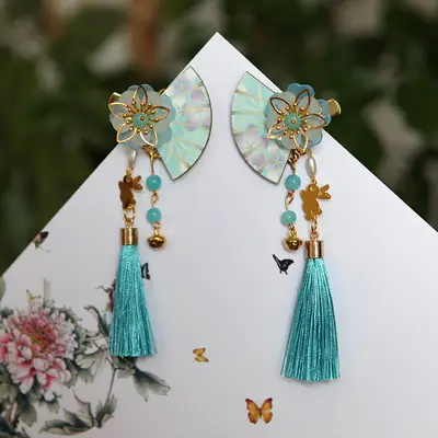 Antique Tassel Flower Hanfu Hairpin for Girls
