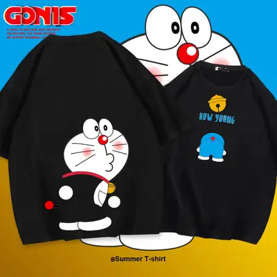 Y Cartoon T-shirt Women Men Summer Loose Cotton Half Sleeve
