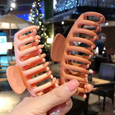 Orange Korean-style Hair Clip for Bathing Back of Head
