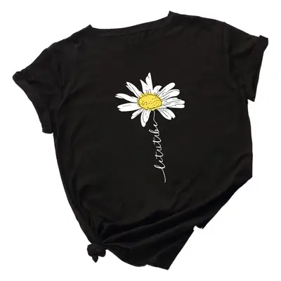 Yellow Daisy Cotton T-Shirt for Women