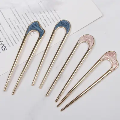 U-Shaped Metal Hair Forks for Updo and Chopsticks
