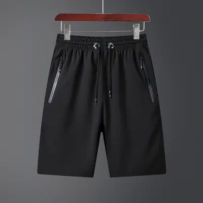 Men's Black Korean Style Shorts Summer Plus Size