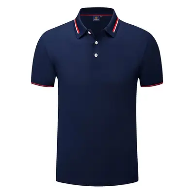 Custom Ice Silk T-Shirt for Men Lapel Short Sleeve Logo