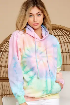 2020 Tie-Dye Hoodie Long Sleeve Summer Wear