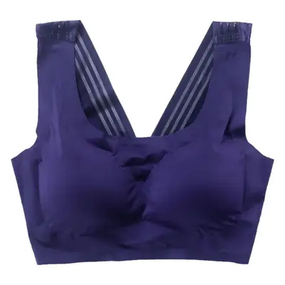 Blue Seamless Push-Up Bra Large Size