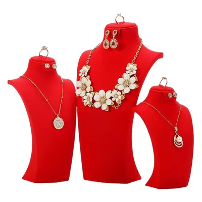 White Factory Direct Neck Jewelry Display Shelf
