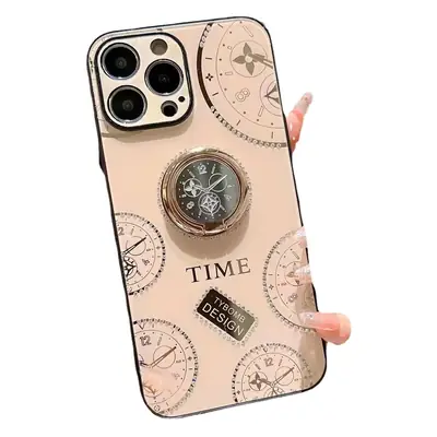 Magnetic iPhone Case with Diamond Clock Dial & Bracket