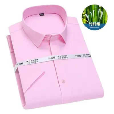Men's Bamboo Fiber Short Sleeve Shirt Blue