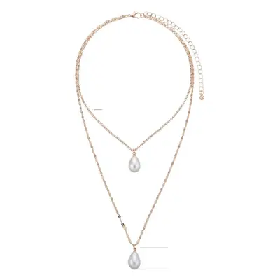 European & American Cross-Country Pearl Water Drop Necklace