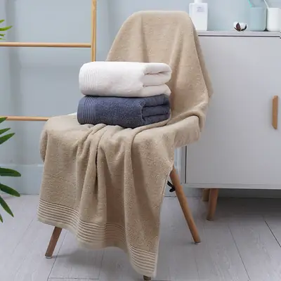 Pure Cotton Bath Towel 70x140 Thickened Soft Absorbent