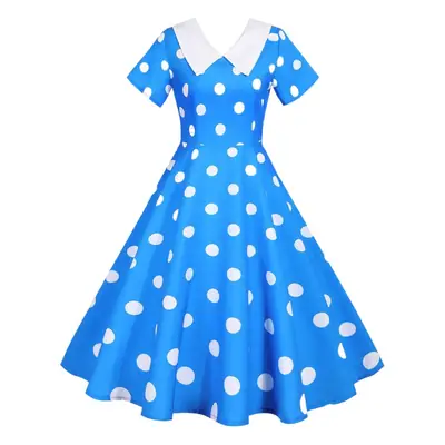 Factory Supply 2022 Hot V-Neck Polka Dot Party Dress