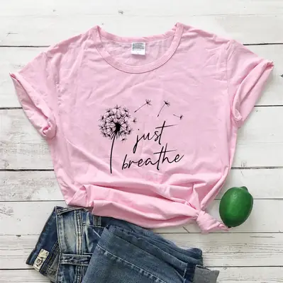Black Dandelion Print Short Sleeve T-Shirt